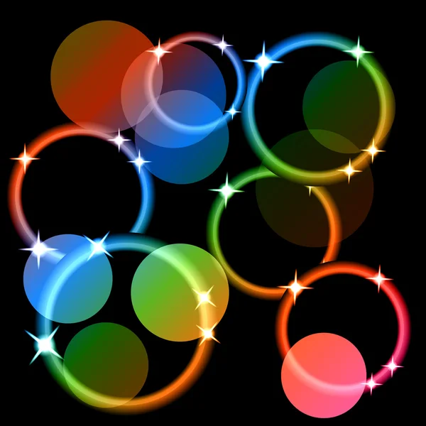 Coloured abstract background with circles — Stock Vector