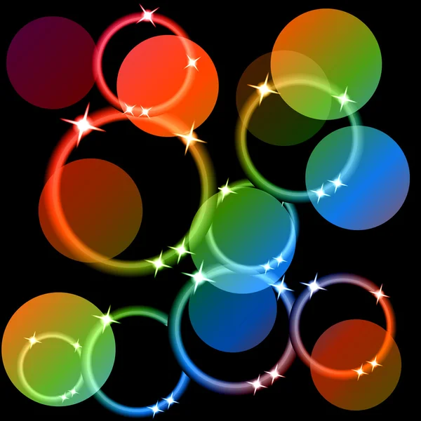 用圆圈彩色抽象背景 — 图库矢量图片