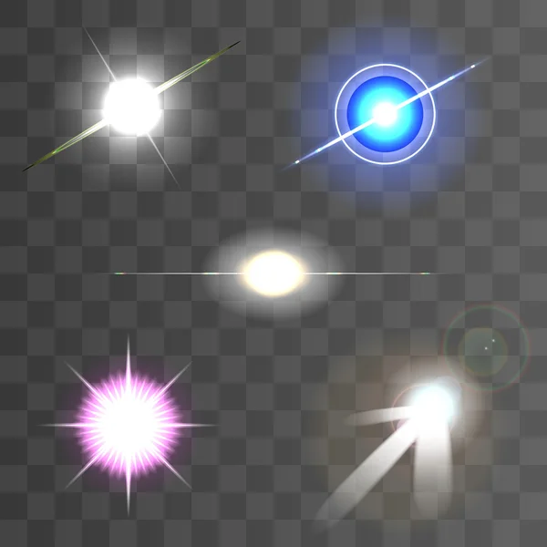 Lens flares star lights vector illustration — Stock Vector