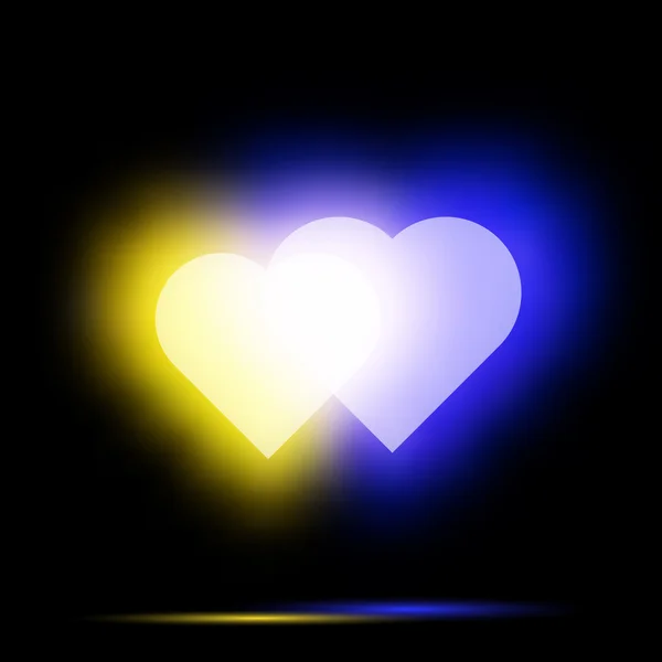 Cœurs doux brillants abstraits pour le vecteur Valentines — Image vectorielle