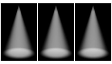 Sahne aydınlatma yukarıda ve aşağıda, karanlık