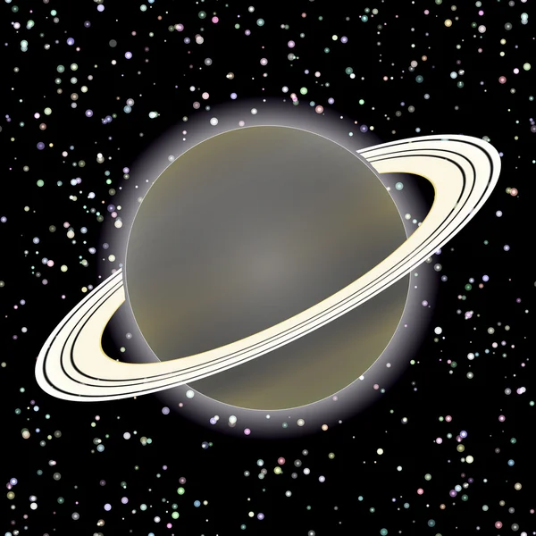 Vector image Saturn planet — Stock Vector