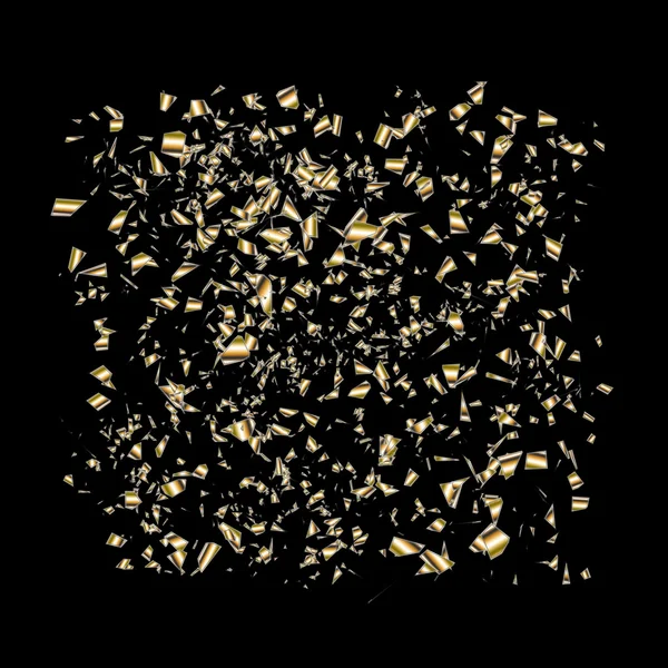 Fondo negro grunge abstracto con un oro — Vector de stock