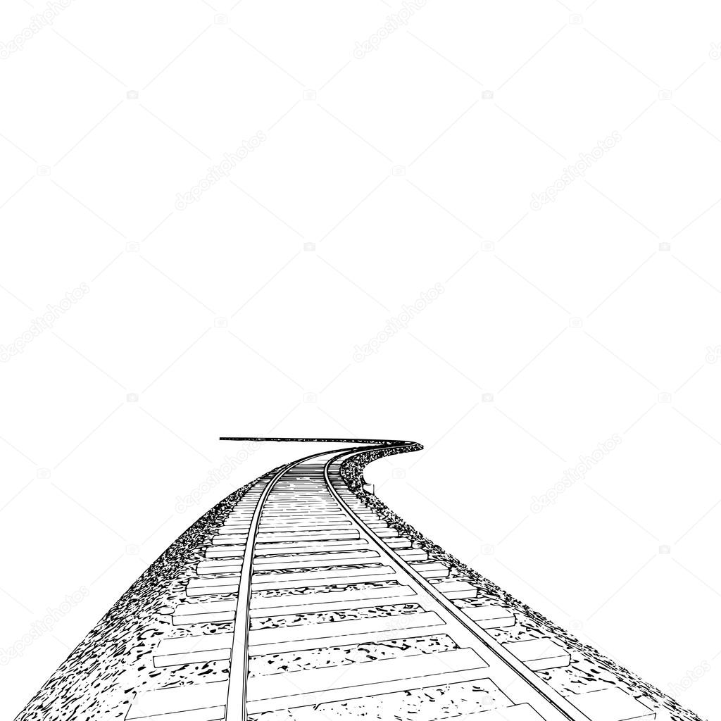 Curved endless Train track