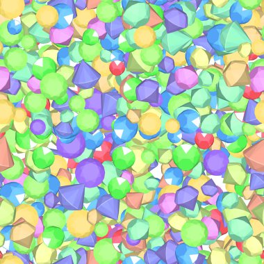 Boncuk ve kristalleri ile vektör desen