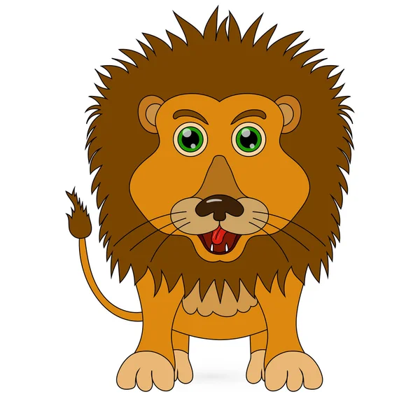 Vector söt färg lion cartoon — Stock vektor