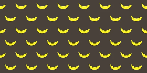 Padrão Sem Costura Sem Fim Com Bananas Amarelas Maduras Fundo —  Vetores de Stock