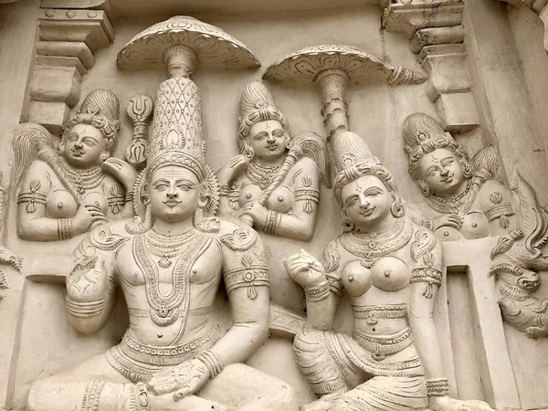 Hinduisk Gudom Staty Forntida Sandsten Snidade Historiska Hindu Gud Skulpturer — Stockfoto