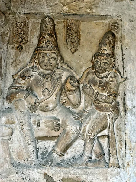Estátua Divindade Deus Hindu Arenito Antigo Esculpiu Esculturas Históricas Deus — Fotografia de Stock