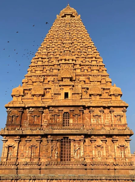 Brihadeeswarar Tempel Thanjavur Tamilnadu India Heer Shiva Tempel Exterieur Toren — Stockfoto