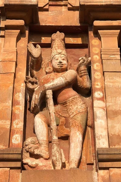Statues Hindu God Sculptures God Idols Carved Walls Ancient Brihadeeswarar — Stock Photo, Image