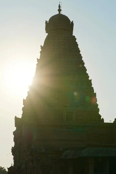 Brihadevargartemplet Thanjavur Tamilnadu Indien Lord Shiva Tempel Yttre Torn Mot — Stockfoto