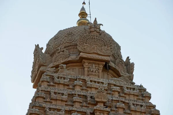 Храм Бріхадесвара Тханджавурі Тамілнаду Індія Зовнішня Вежа Храму Лорда Шиви — стокове фото