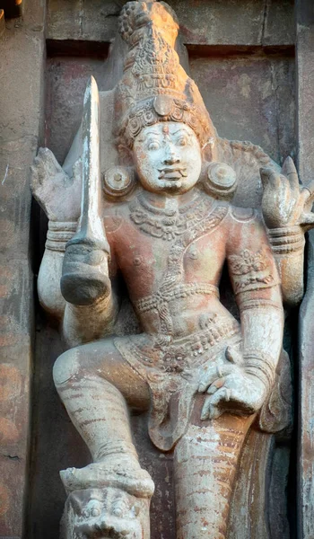 Statuen Des Hinduistischen Gottes Skulpturen Von Götzen Gottes Die Wände — Stockfoto