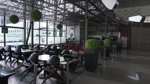 Siège Social Distancing Sur Aéroport Jakarta Indonésie Aéroport Vide Raison — Video