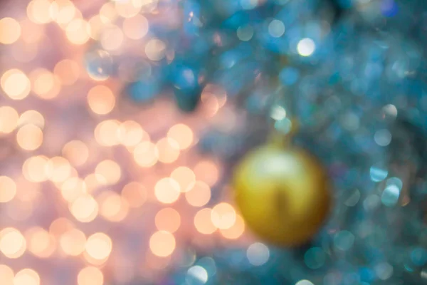 Fundo Natal Árvore Natal Com Decorações Luzes Desfocadas Bokeh — Fotografia de Stock