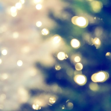 Noel ağacı, çözülmüş bokeh ışıkları.