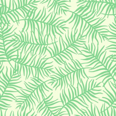 Palmiye yaprakları, yaz vektörü pürüzsüz desen.