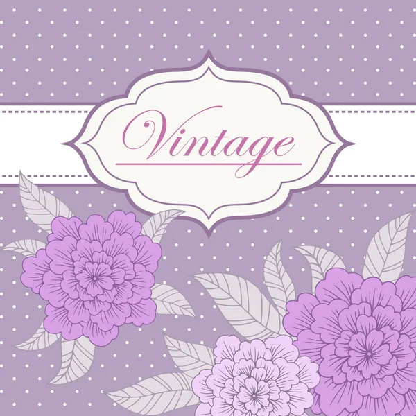 Vector Vintage Fundo Com Flores Abstratas Modelo Para Convites Casamento —  Vetores de Stock