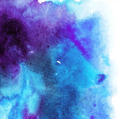 El boyası suluboya mavi doku, soyut el yapımı arkaplan.