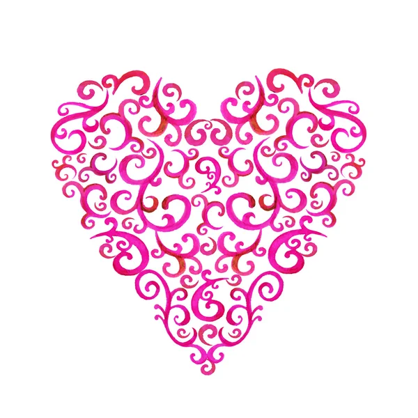 Lace silhouette heart — Stock Vector