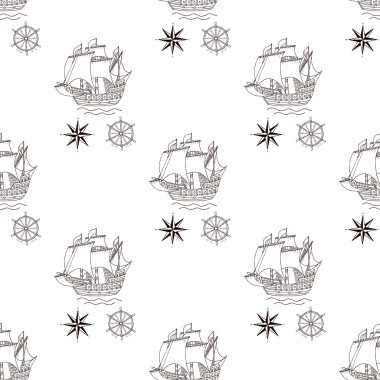 Deniz tasarım öğeleri kümesi