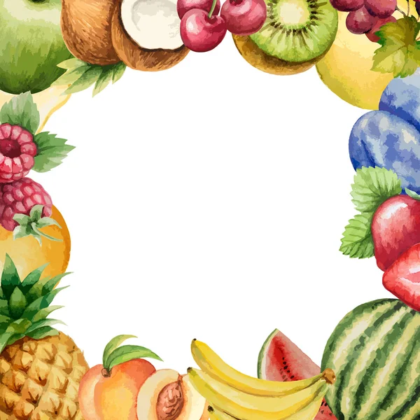 Acuarela Fruta — Archivo Imágenes Vectoriales