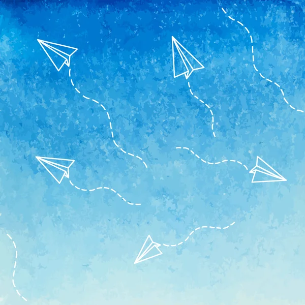 Akvarell blue sky — Stock vektor