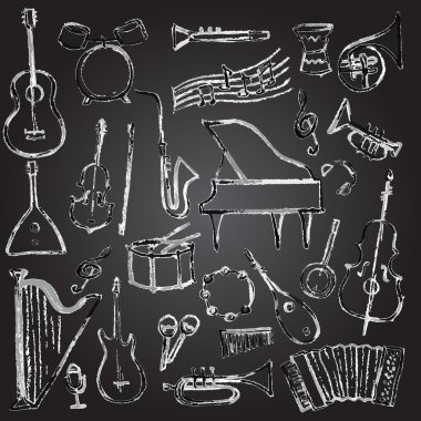 müzik aletleri bir dizi