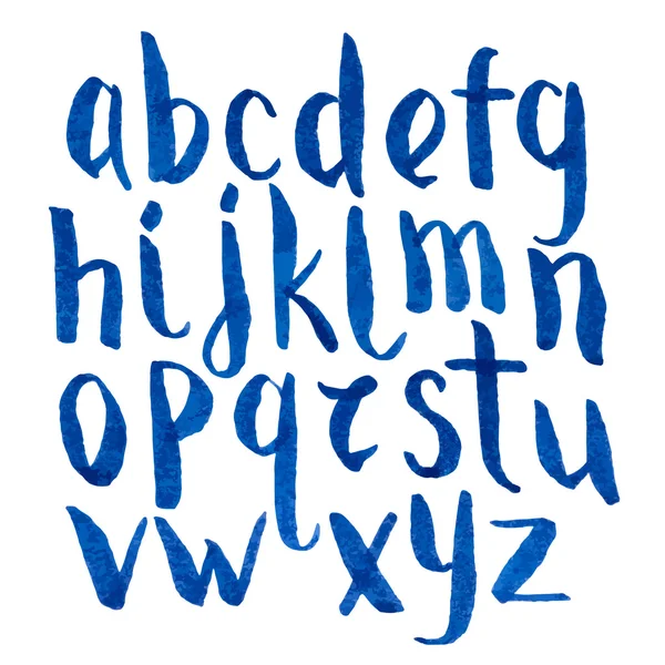 Modern watercolor blue font — Stok Vektör