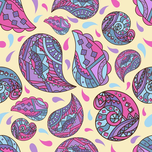 Paisley fondo sin costuras . — Archivo Imágenes Vectoriales