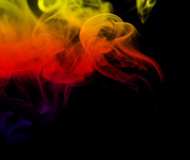 Siyah renkli yaratıcı duman dalgalar