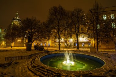 Işıklı kış çeşme