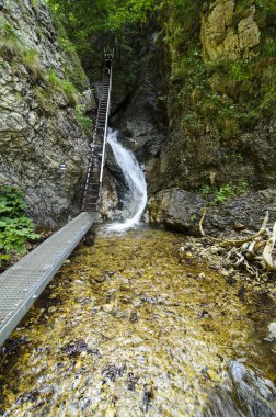 Şelale ve Milli Parkı Mala Fatra merdiveni