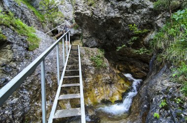 Şelale ve Milli Parkı Mala Fatra merdiveni