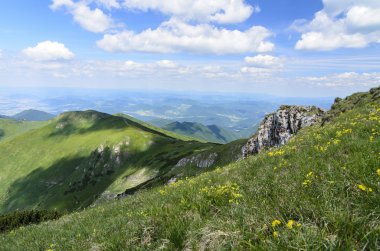 Dağ görünümünde Milli Parkı Mala Fatra
