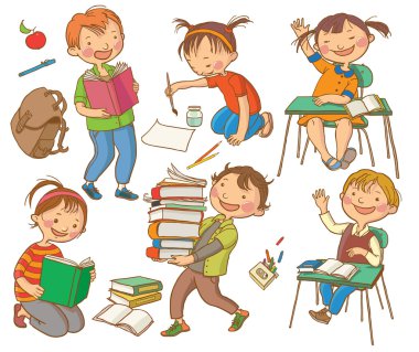 Sevimli okul çocukları