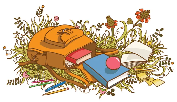 Sırt çantası ve okul malzemeleri