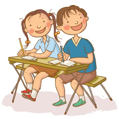 Sevimli okul çocukları