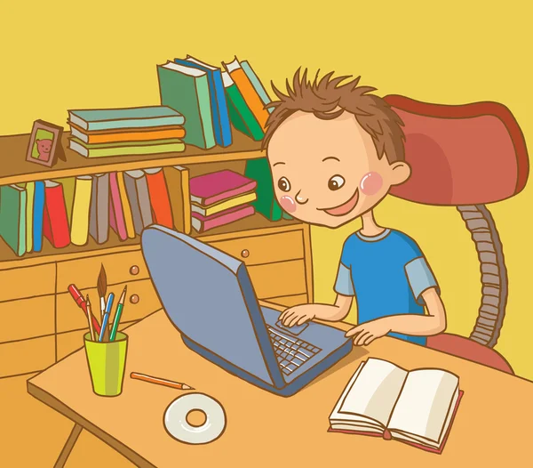 Onun odasında okuyan çocuk