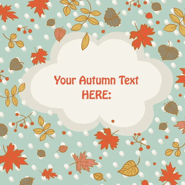 sonbahar yaprakları kartı