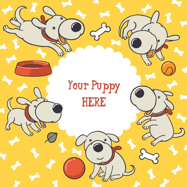 Funny baby dogs — Stock Vector