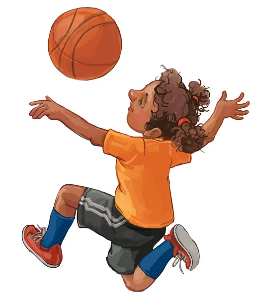 Basketbol oynayan kız