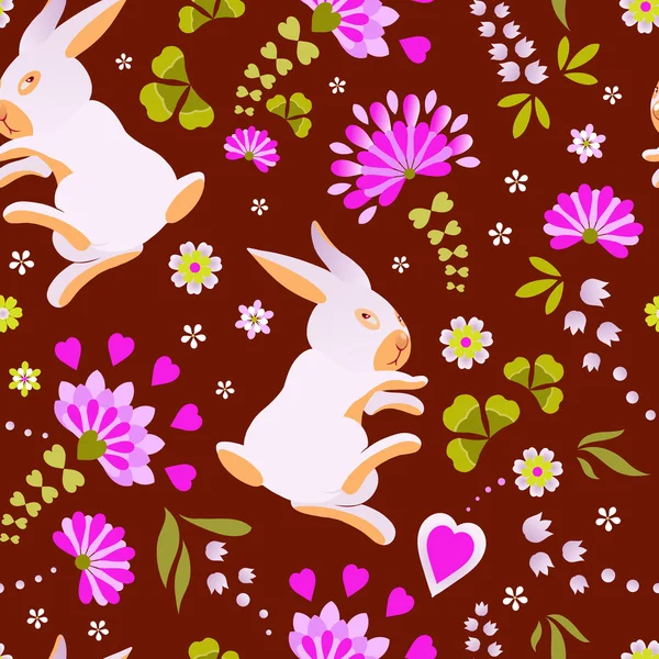Easter bunny pattern — Stock Vector