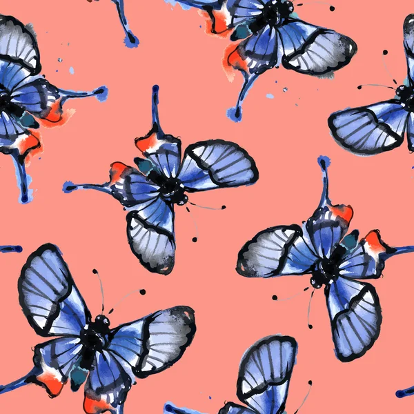 Fondo de pantalla de mariposa de verano — Vector de stock