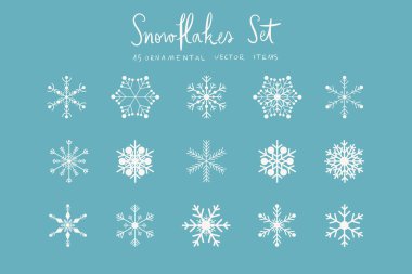 Snowflakes set clipart