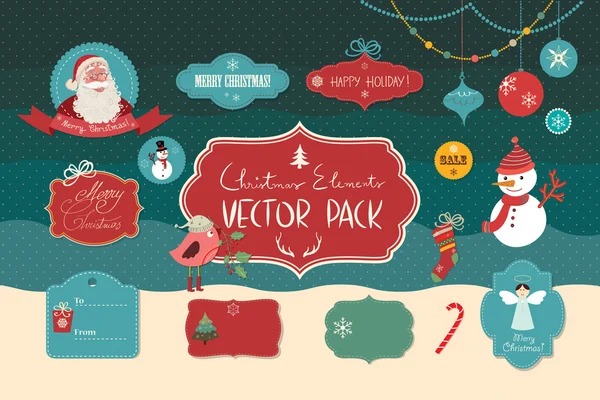 Elementos de Natal —  Vetores de Stock