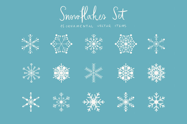 Snowflakes set