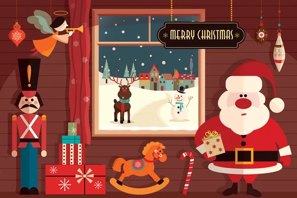 Christmas flat elements — Stock Illustration Christmas flat elements Stock Vector