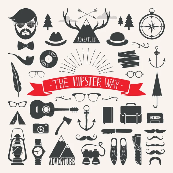 Hipster-Elemente — Stockvektor